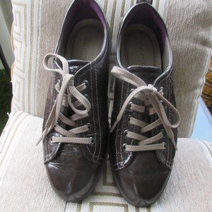 Ecco Patent Leather Sneakers Size 38 / 8  US Lace Up